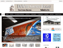 Tablet Screenshot of dewittcountytoday.com